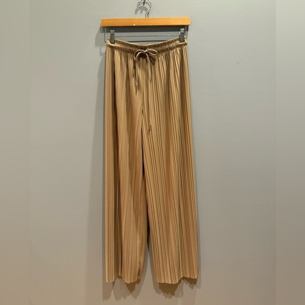 Lock & Love Pleated Wide Leg Drawstring Pants